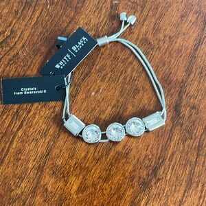NWT White House Black Market Swarovski Crystal Adjustable Bracelet